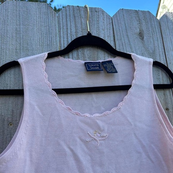 Laura Scott baby pink Y2k tee size large - Picture 4 of 6